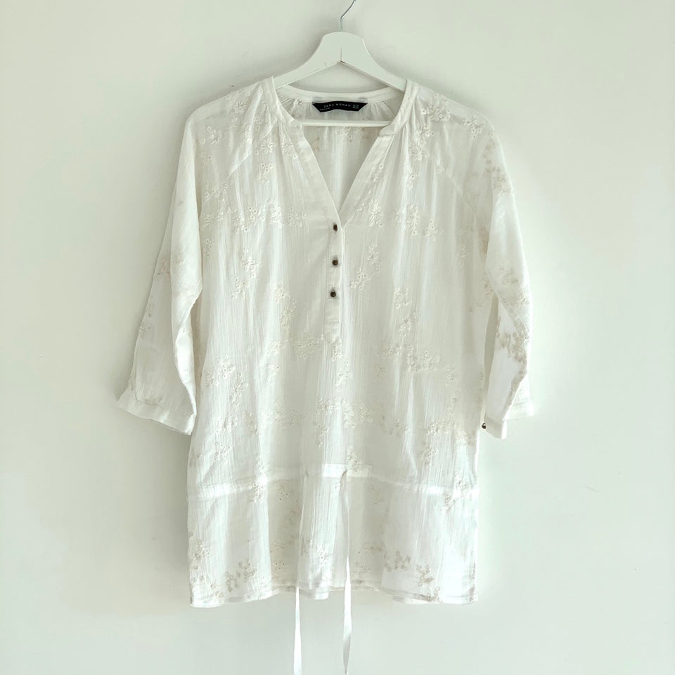 Camicia Ricami Fiori Zara – Usedwithlove