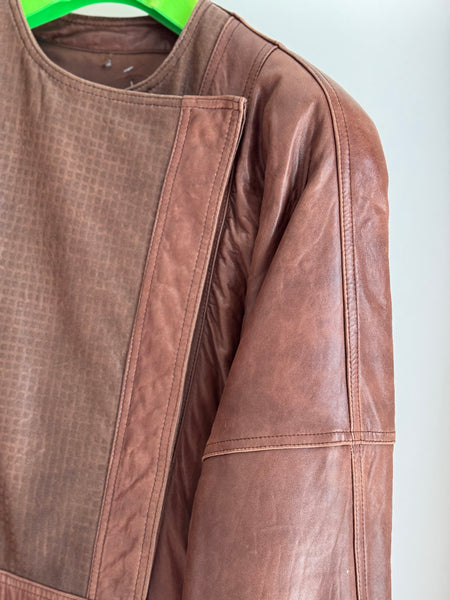 Giacca in pelle vintage Giorgio Armani - pezzo d’archivio