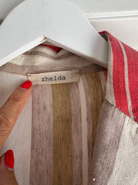 Giacca/Blazer in lino a righe