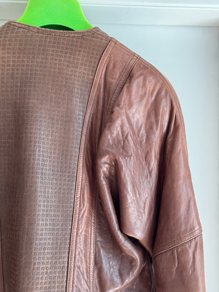 Giacca in pelle vintage Giorgio Armani - pezzo d’archivio