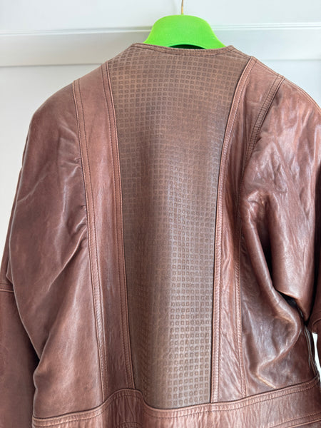 Giacca in pelle vintage Giorgio Armani - pezzo d’archivio