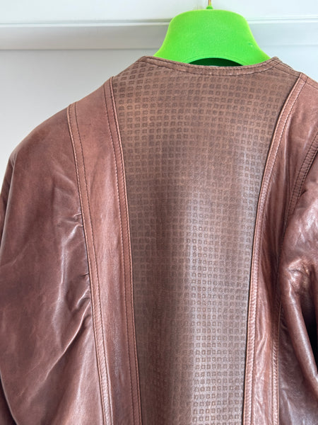 Giacca in pelle vintage Giorgio Armani - pezzo d’archivio