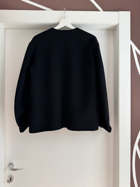 Giacca cappotto corto in lana e chachemire