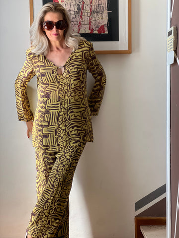 Completo vintage stampa geometrica