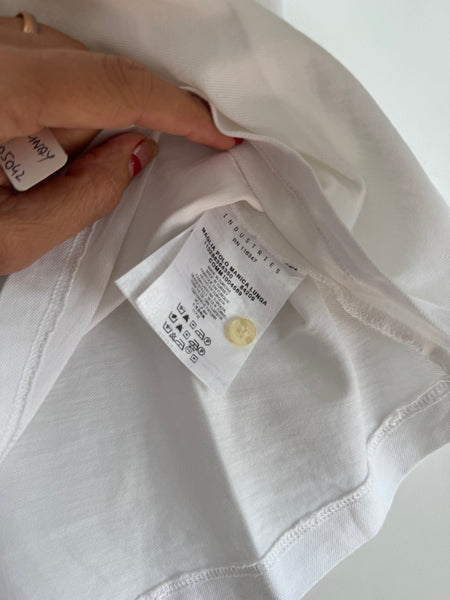 Polo bianca manica lunga