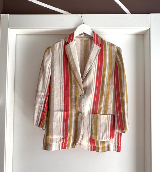 Giacca/Blazer in lino a righe