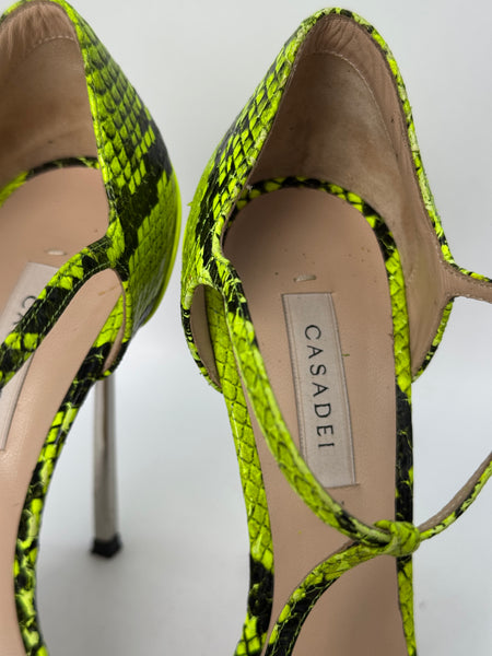 Sandali stiletto stampa rettile