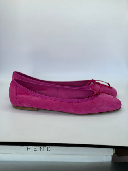Ballerine fucsia in suede