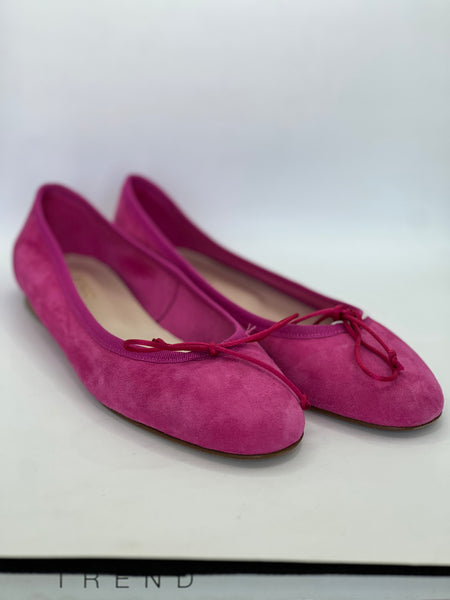 Ballerine fucsia in suede