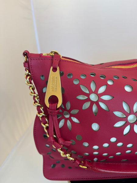 Borsa in pelle traforata