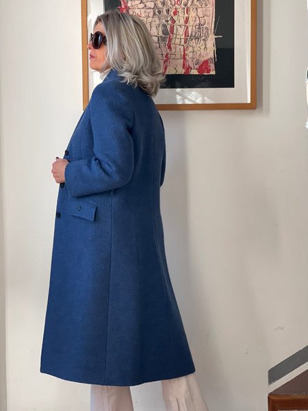 Cappotto lungo blu