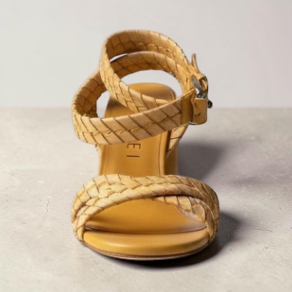 Sandali in pelle intrecciata