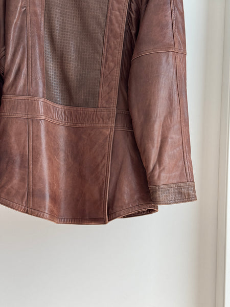 Giacca in pelle vintage Giorgio Armani - pezzo d’archivio