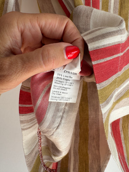 Giacca/Blazer in lino a righe