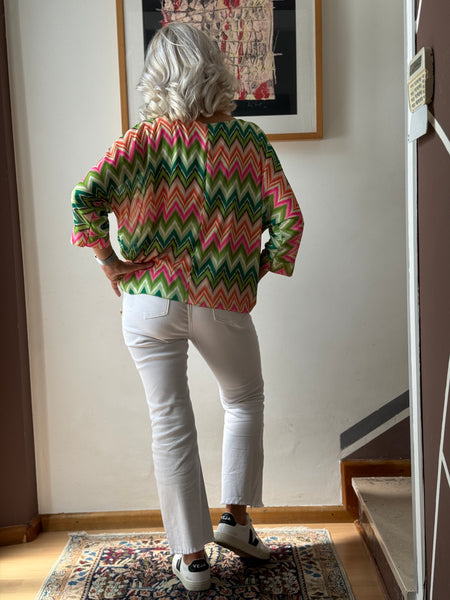 Blusa multicolore