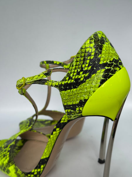 Sandali stiletto stampa rettile