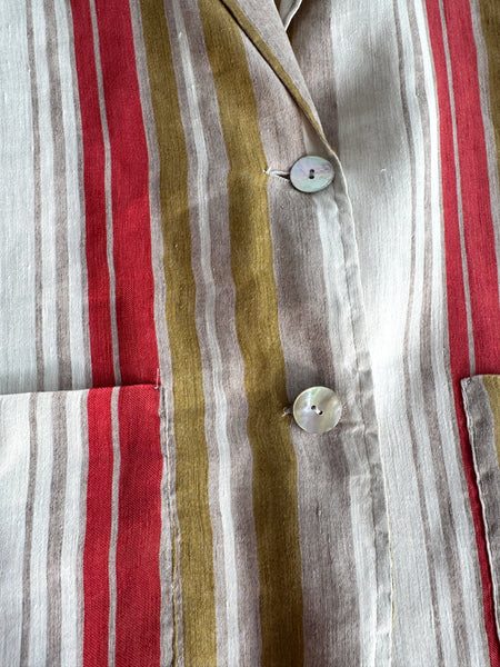 Giacca/Blazer in lino a righe