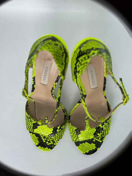 Sandali stiletto stampa rettile