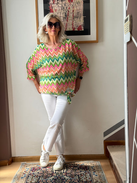 Blusa multicolore