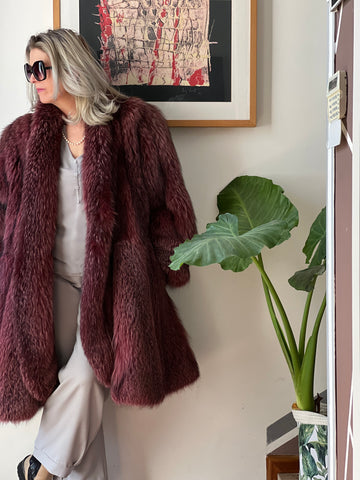 Pelliccia vintage bordeaux