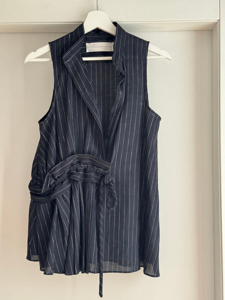 Blusa smanicata gessata
