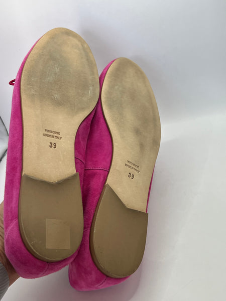 Ballerine fucsia in suede