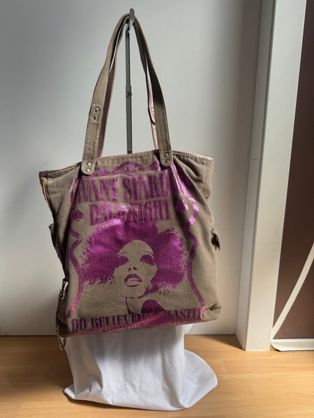 Borsa Tote Vintage D&G Dolce & Gabbana "Fun is My Life" - Autunno 2003 (Y2K Archive)