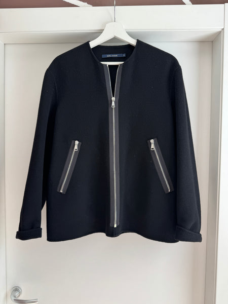 Giacca cappotto corto in lana e chachemire