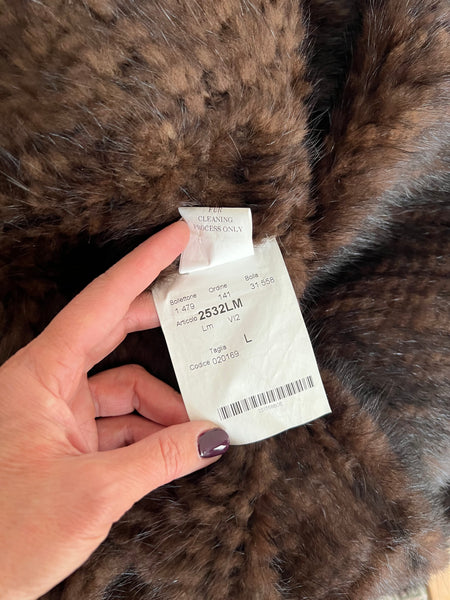 Poncho in visone tricot