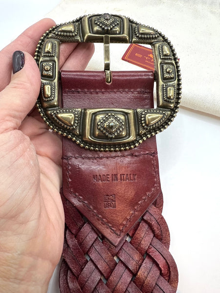 Cintura intrecciata bordeaux