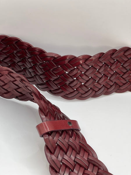 Cintura intrecciata bordeaux