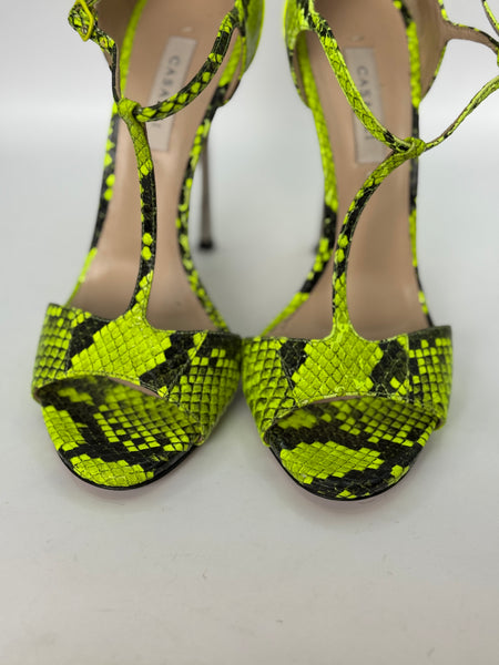 Sandali stiletto stampa rettile