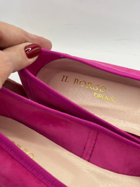Ballerine fucsia in suede