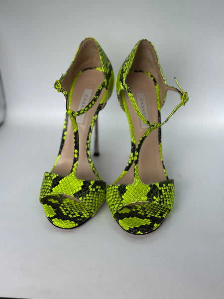 Sandali stiletto stampa rettile