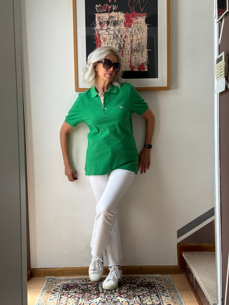 Polo Burberry verde unisex