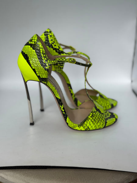 Sandali stiletto stampa rettile