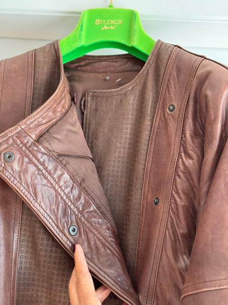 Giacca in pelle vintage Giorgio Armani - pezzo d’archivio