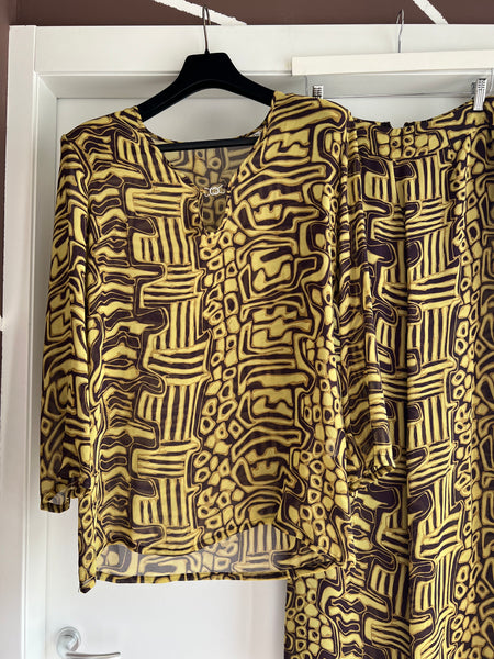 Completo vintage stampa geometrica