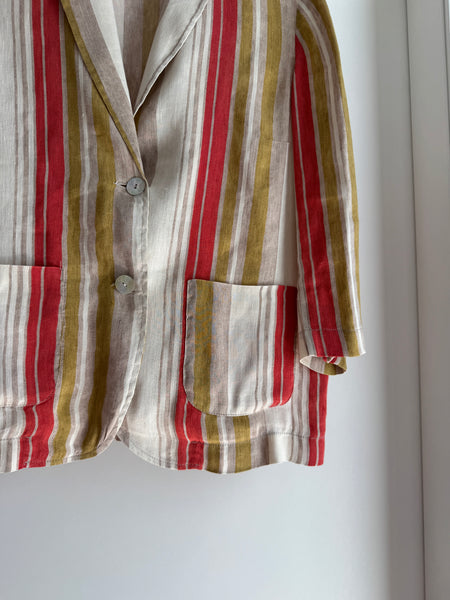 Giacca/Blazer in lino a righe