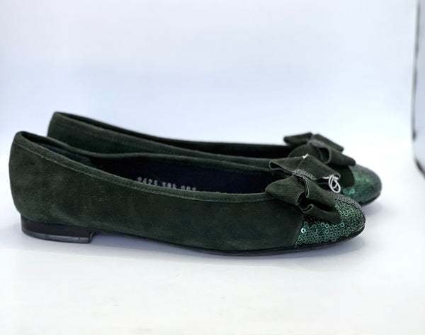 Ballerine verdi con paillettes
