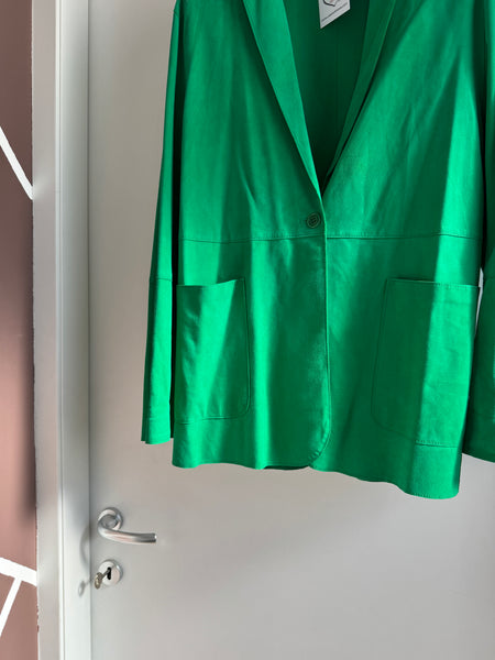 Blazer in camoscio verde