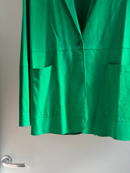 Blazer in camoscio verde