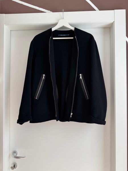 Giacca cappotto corto in lana e chachemire