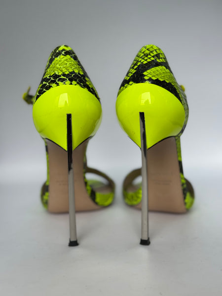 Sandali stiletto stampa rettile