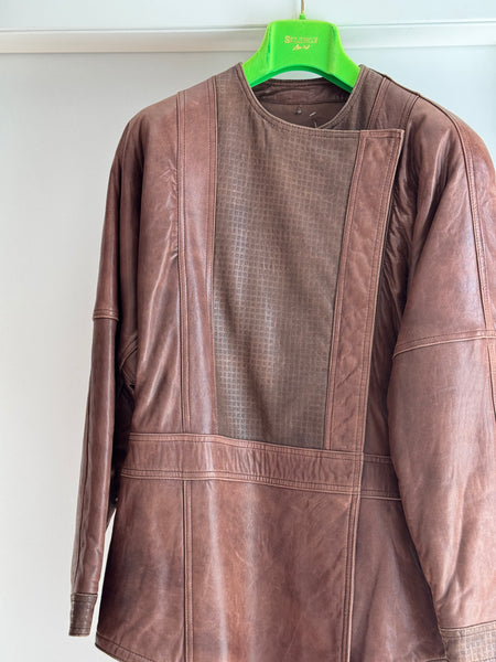 Giacca in pelle vintage Giorgio Armani - pezzo d’archivio