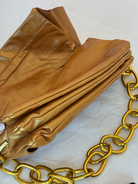 Borsa in pelle con catena