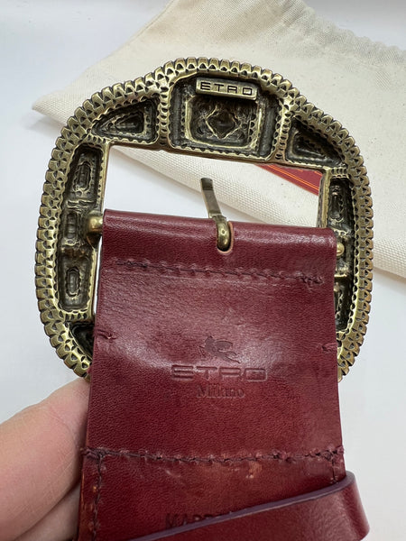 Cintura intrecciata bordeaux