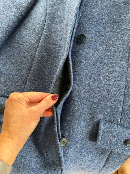 Cappotto lungo blu