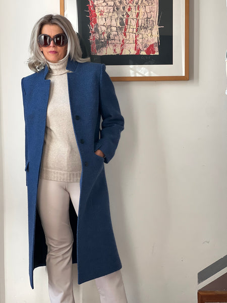 Cappotto lungo blu