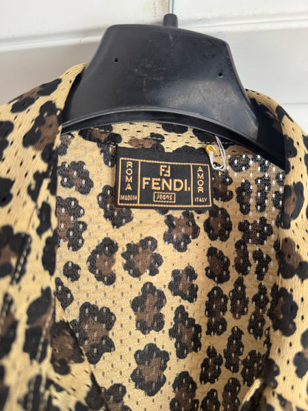 Camicia animalier Fendi vintage